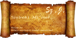 Szolnoki József névjegykártya
